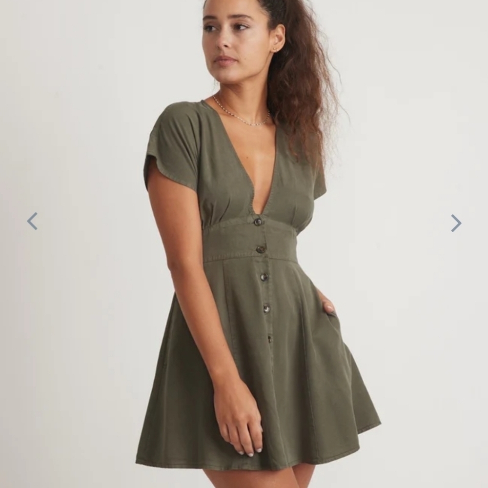 Marine Layer Camila Mini Dress Olive